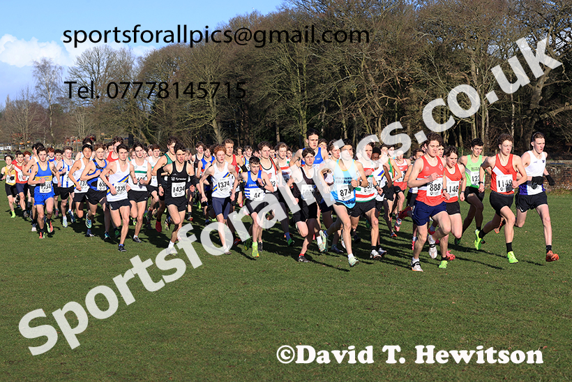 Mens under-17s 2025 Northern Cross Country Champs, Tatton Park, Knutsford, Cheshire. Photo: David T. Hewitson/Sports for All Pics